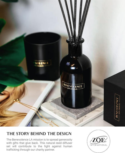 Reed Diffusers for Home, Rose & Sandalwood Relaxing Fragrance | Aromatherapy Reed Diffuser Sticks with Gift Box, Scented Sticks for Bathroom | Home Décor