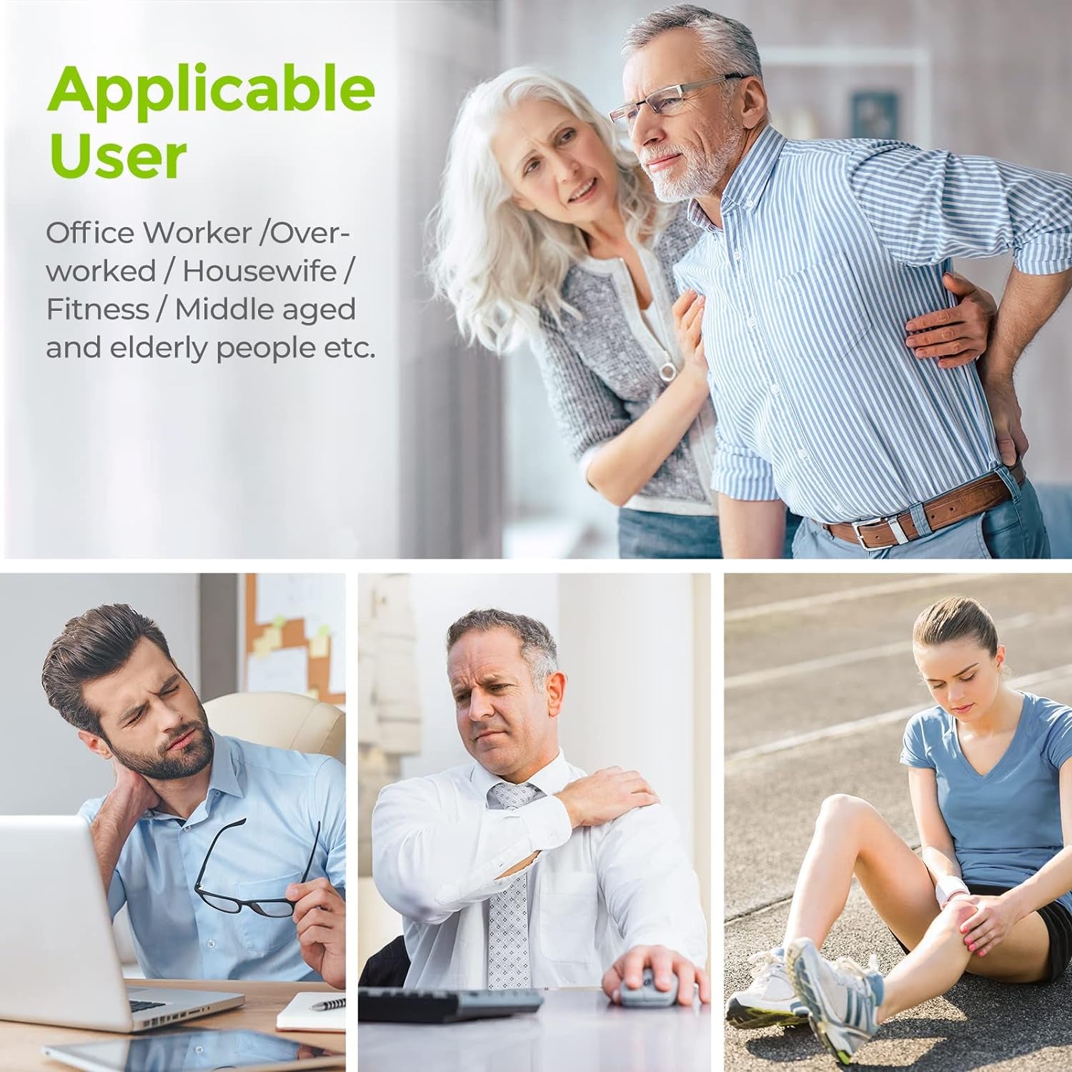 Dual Channel TENS Unit Muscle Stimulator , 20 Modes Rechargeable TENS Machine with Huge Pack of 24 Pcs Reusable TENS Unit Electrode Pads (2"X2" 16Pcs, 2"X4" 8Pcs)